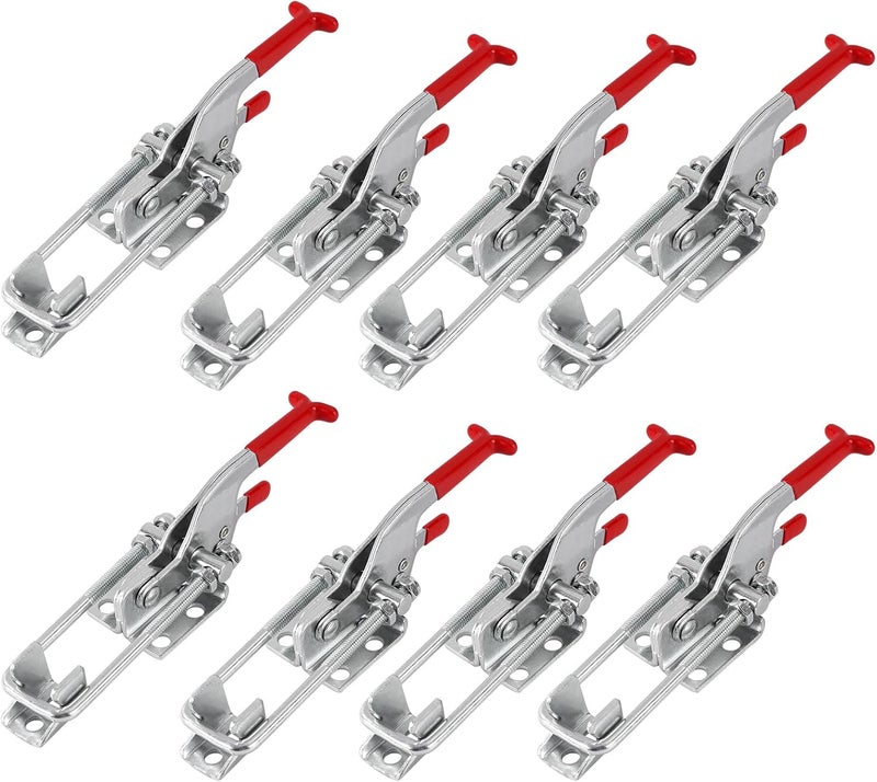 ALISWAT 8 Pack Heavy Duty Toggle Clamp Latches 431 Type, 2000Lbs Holding Capacity Adjustable Latch U Bolt Self Lock Toggle Latch Smoker Lid Latch for Tire Carrier Latch Trailer Latch Door Latch Hardware - Image 1